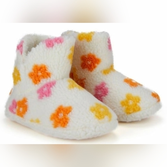 Slipper Boots Sherpa Boho Daisy Booties Warm Comfy Cozy Cute Winter Socks 10 NWT - Picture 12 of 12